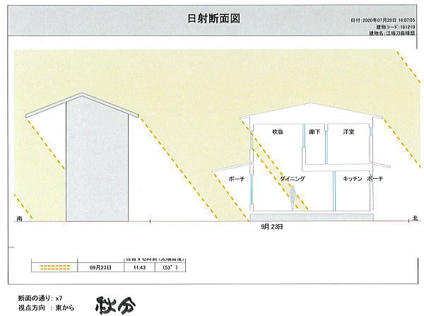 日照計画　秋分