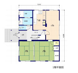 大野市　庄林の中古住宅 平面図①